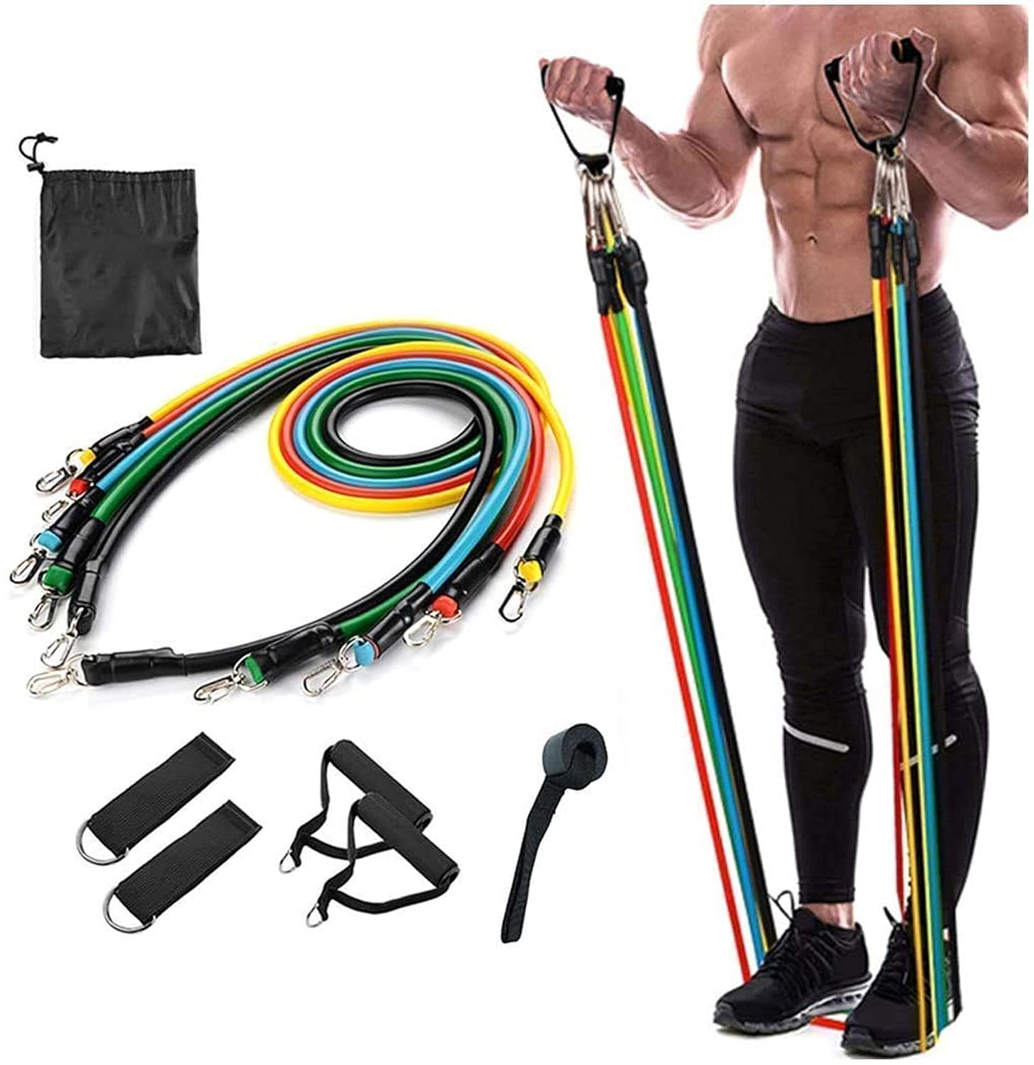 Resistance Bands for Workout for Women & Men (11 pieces) - Anrcollective